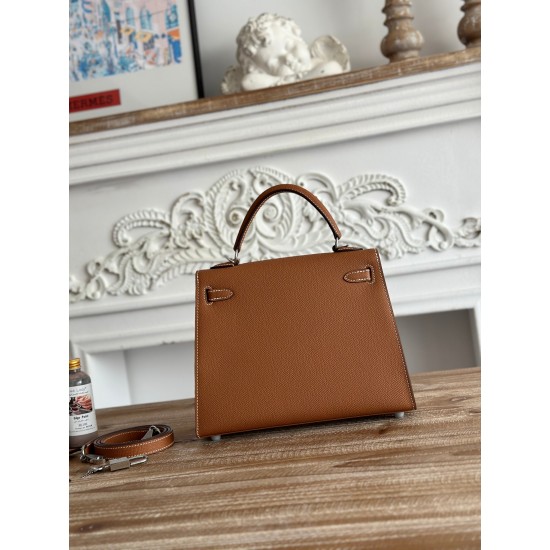 Kelly imported Epsom leather semi handmade hand sewn wax thread Kelly imported Epsom leather semi handmade hand sewn wax thread