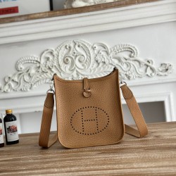 Mini Eveline~Eveline semi handmade+wax thread self matching shoulder strap+TC cowhide