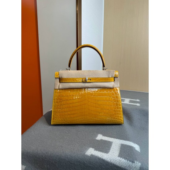 KL28 High Light Nile Crocodile Skin Kelly 28cm