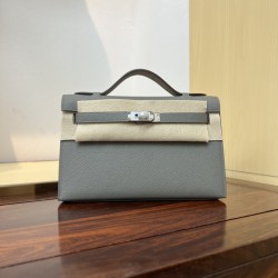 KL22 Velvet Green Kelly 1st Generation French Haas Leather Factory Epsom Original Palm Print Leather