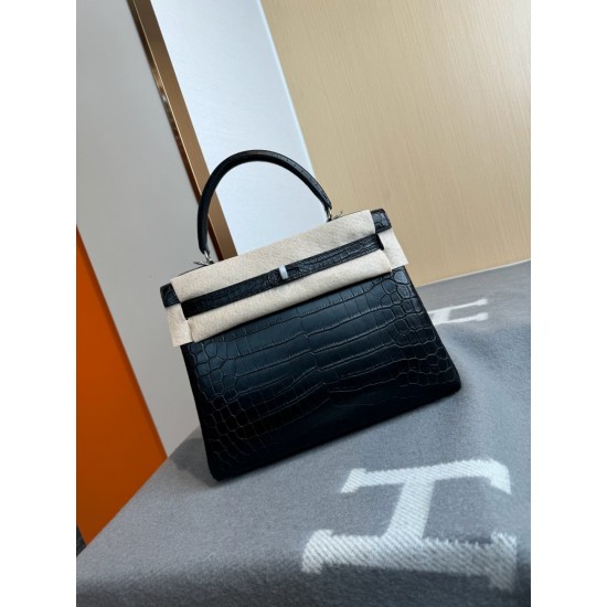 KL28 High Light Nile Crocodile Skin Kelly 28cm
