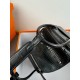 Lindy26 crocodile skin black