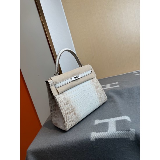 KL28 High Light Nile Crocodile Skin Kelly 28cm
