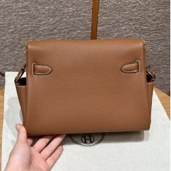 Men's Kelly messenger bag 25cm imported Evercolor leather from the factory