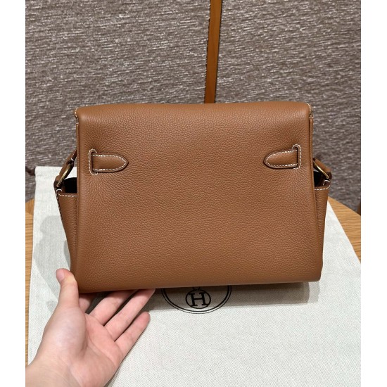 Men's Kelly messenger bag 25cm imported Evercolor leather from the factory Men's Kelly messenger bag 25cm imported Evercolor leather from the factory