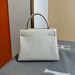 KL28 High Light Nile Crocodile Skin Kelly 28cm