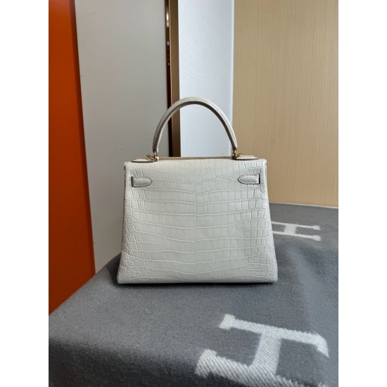 KL28 High Light Nile Crocodile Skin Kelly 28cm