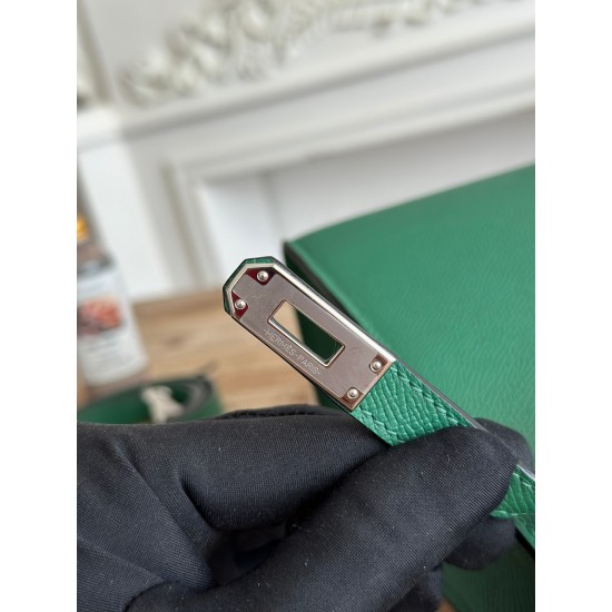 Kelly imported Epsom leather semi handmade hand sewn wax thread Kelly imported Epsom leather semi handmade hand sewn wax thread