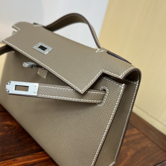 KL22 Velvet Green Kelly 1st Generation French Haas Leather Factory Epsom Original Palm Print Leather KL22 Velvet Green Kelly 1st Generation French Haas Leather Factory Epsom Original Palm Print Leather