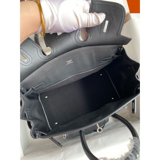 Hand sewn Birkin 25cm Cargo swift woven fabric with black silver buckle Hand sewn Birkin 25cm Cargo swift woven fabric with black silver buckle