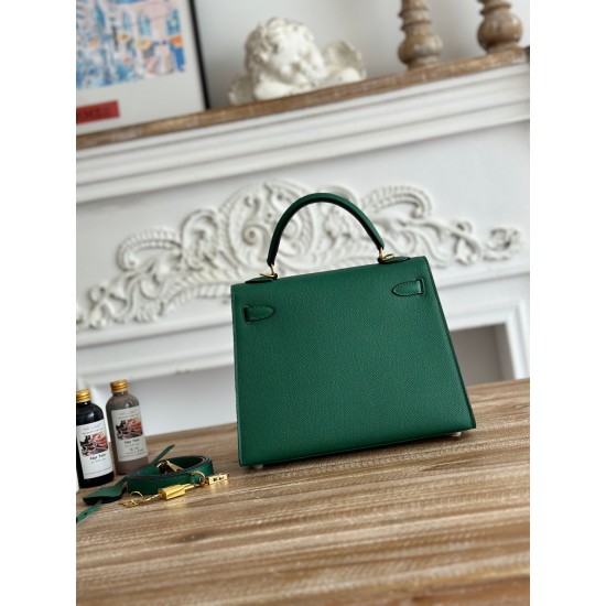 Kelly imported Epsom leather semi handmade hand sewn wax thread Kelly imported Epsom leather semi handmade hand sewn wax thread