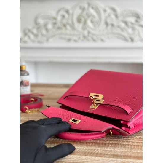Kelly imported Epsom leather semi handmade hand sewn wax thread