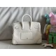 Cream white birkin 25cm cargo, this year's new canvas patchwork swift leather/silver buckle