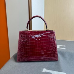 KL28 High Light Nile Crocodile Skin Kelly 28cm