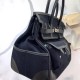 Birkin35 Cargo Dark Blue Silver Buckle