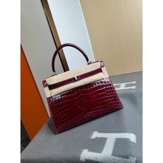 KL28 High Light Nile Crocodile Skin Kelly 28cm KL28 High Light Nile Crocodile Skin Kelly 28cm