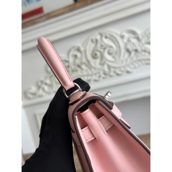 Kelly imported Epsom leather semi handmade hand sewn wax thread Kelly imported Epsom leather semi handmade hand sewn wax thread