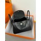 Lindy26 crocodile skin black