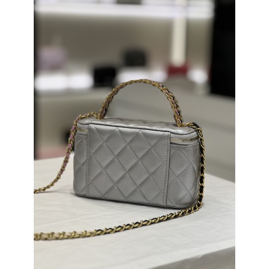 23P Cutout Rainbow Handle Cosmetic Case Bag  17cm