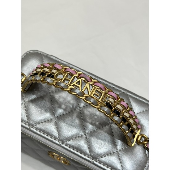 23P Cutout Rainbow Handle Cosmetic Case Bag  17cm