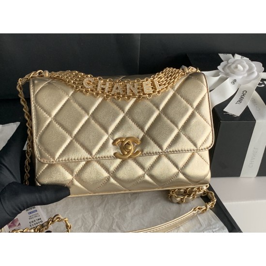 22Rhinestone Flap Bag , Messenger Bag