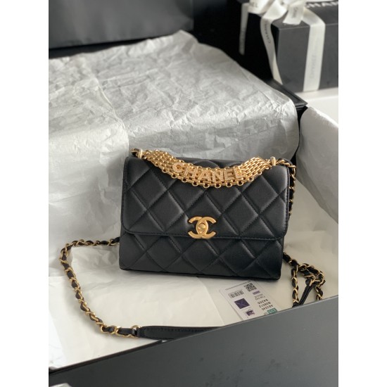22Rhinestone Flap Bag , Messenger Bag
