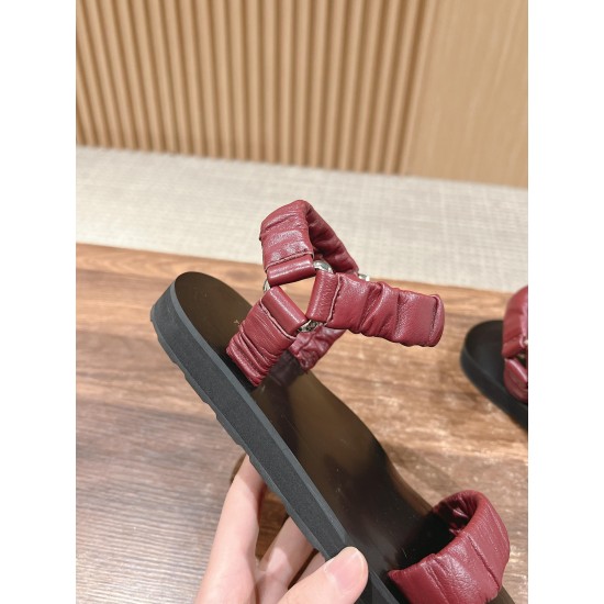 The row sandals