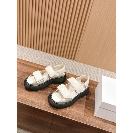 The row sandals
