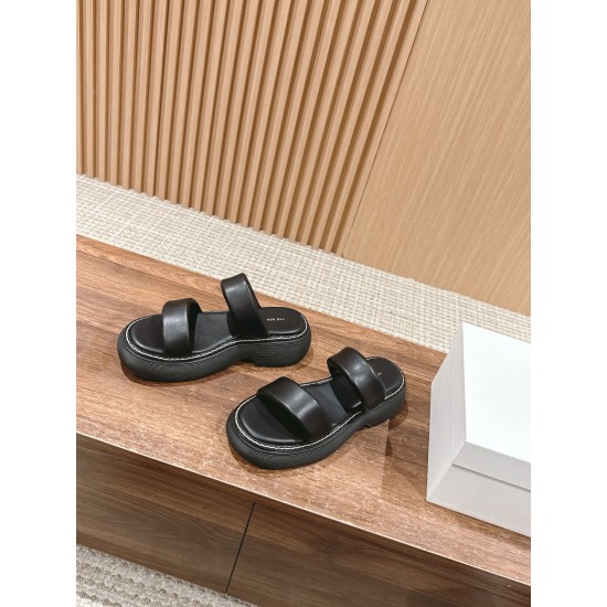 The row sandals