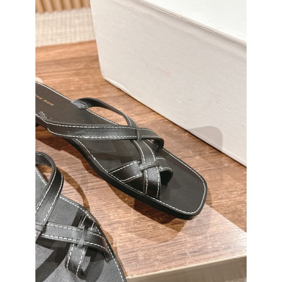 The row sandals