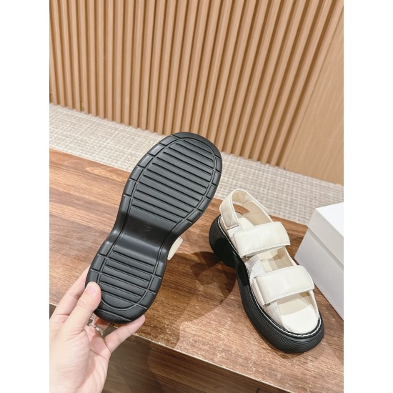 The row sandals