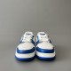 Trainer Low Top Casual Board Shoes White Blue Men's