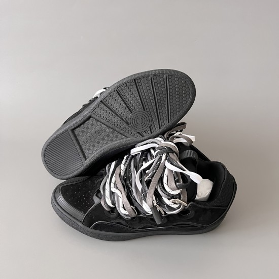 Leather Curb Sneakers