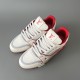 Trainer Low Top Casual Board Shoes White Red Men's