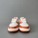 Trainer Low Top Casual Board Shoes White Orange Men's