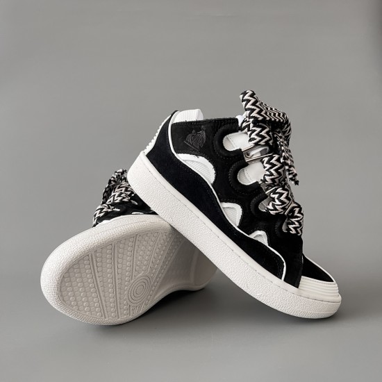 Leather Curb Sneakers