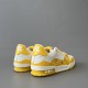Trainer Low Top Casual Board Shoes White Yellow Men's