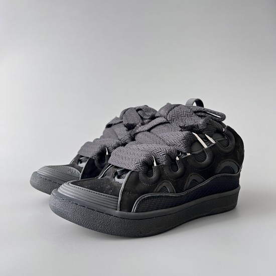 Leather Curb Sneakers
