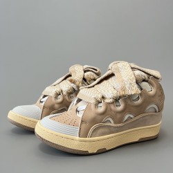 Leather Curb Sneakers