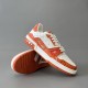 Trainer Low Top Casual Board Shoes White Orange Men's