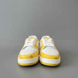 Trainer Low Top Casual Board Shoes White Yellow Men's