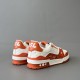 Trainer Low Top Casual Board Shoes White Orange Men's