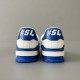 Trainer Low Top Casual Board Shoes White Blue Men's