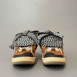 Leather Curb Sneakers