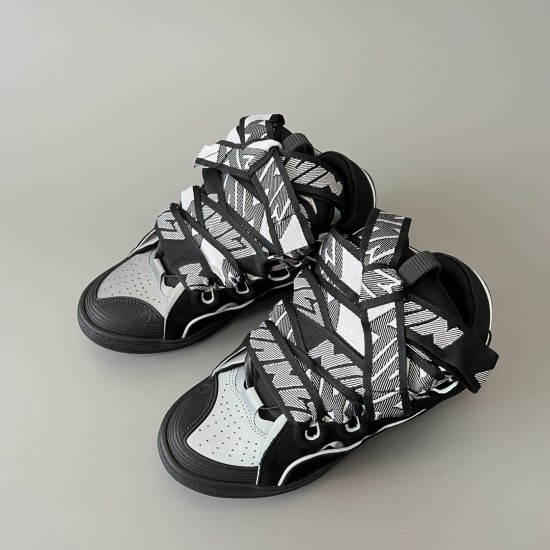 Leather Curb Sneakers