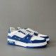 Trainer Low Top Casual Board Shoes White Blue Men's