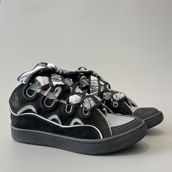 Leather Curb Sneakers