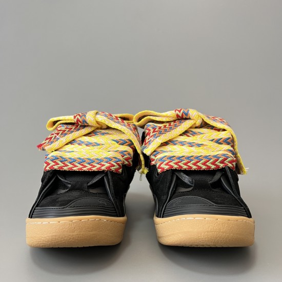 Leather Curb Sneakers