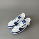 Trainer Low Top Casual Board Shoes White Blue Men's
