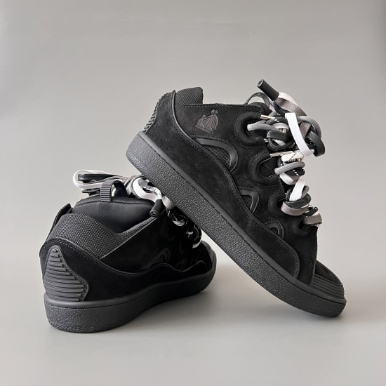 Leather Curb Sneakers